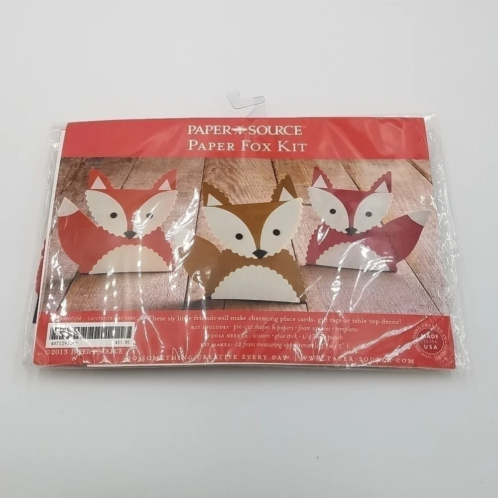 Paper Source Fox Craft Decoration Place Card Gift Tag 12